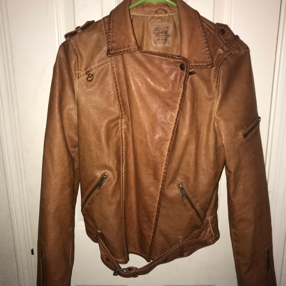 Zara trafaluc collection faux leather jacket